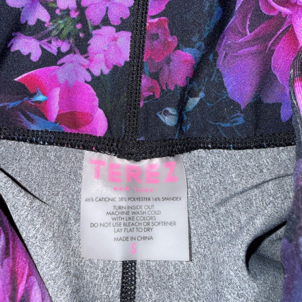 Terez DuoKnit Activewear - Leggings in FLORAL NOIR - Picture 5 of 8